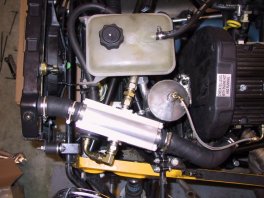 Photo of fitted oil cooler